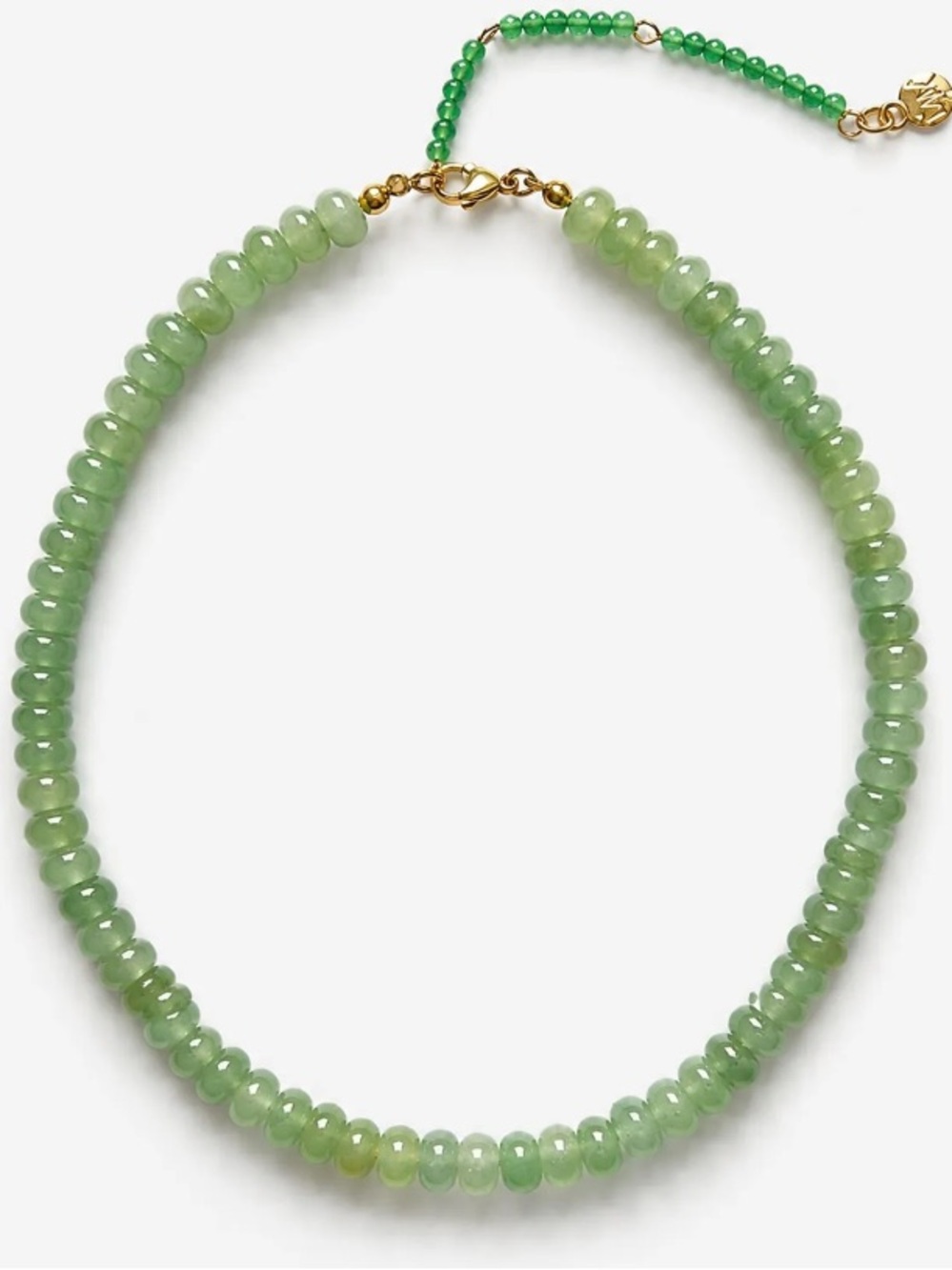NEW Mayamar Green Aventurine Beaded Necklace Layering Boho Genuine Sage